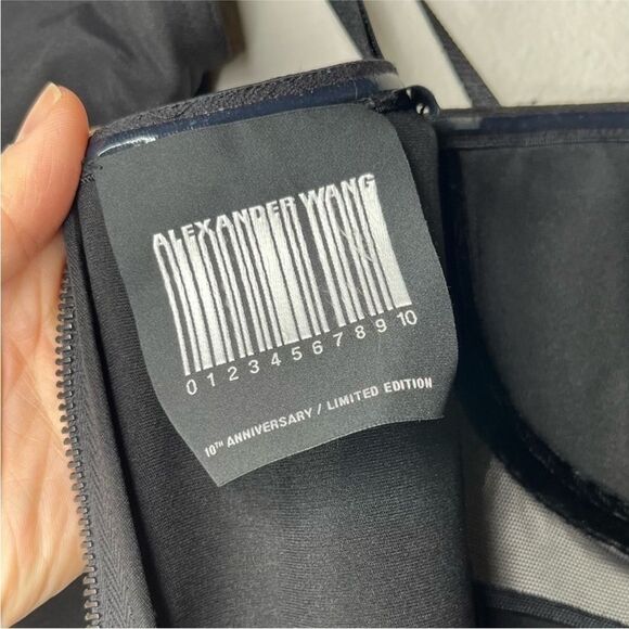 Alexander Wang Black Long Sleeve Dress with Sheer Detail, US2 - Picture 9 of 10